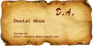 Dostal Absa névjegykártya